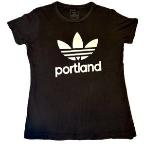 Women’s Medium Adidas Portland T-Shirt Black, City Series. Fits Like a Small.